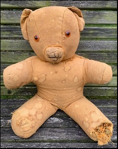 Karen W.'s Big Ted before treatment