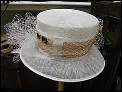 White classic summer hat