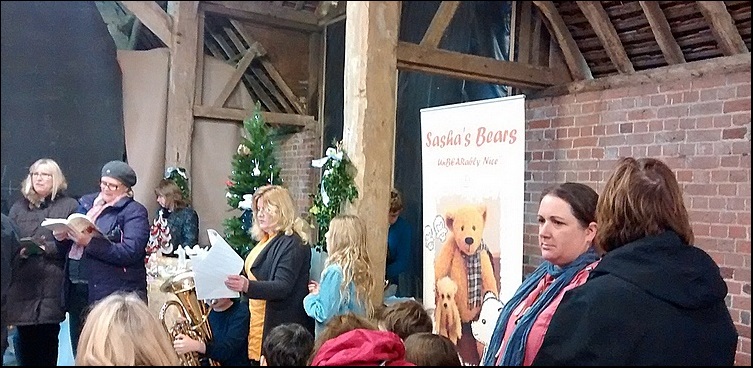 Carol singers at the Barn in Ipsden