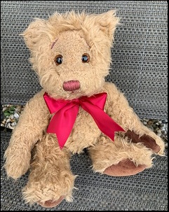 Louise C.'s Bear after treatment Louise C.'s Bear after treatment