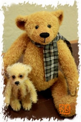 Two Teddies (Algernon & Jebediah) with SB logo