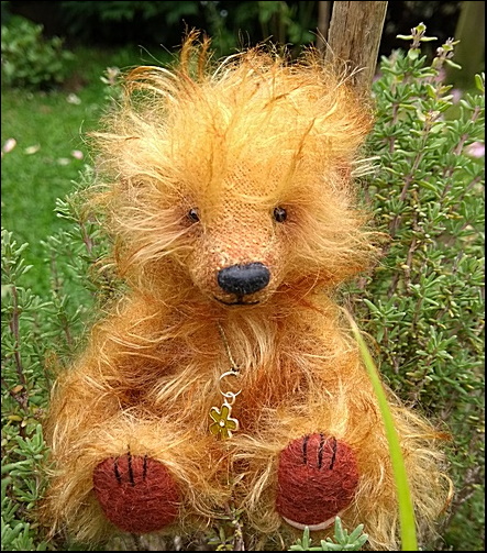 Rory sitting in the garden