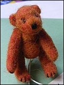 Orange Bear brooch